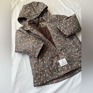 Zara Floral Kids Rain Jacket with Hood